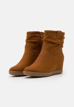 Anna Field WINTER BOOT - Keilstiefelette - Cognac -Anna Field 041703c38fe14e818aaaefef48ae5697