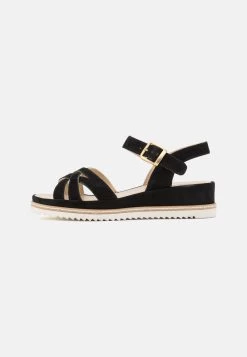 Anna Field LEATHER - Keilsandalette - Black -Anna Field 0bf638f88df245d3b43ca0fc2b100b73