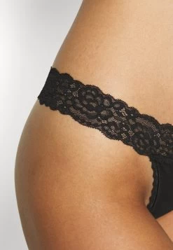 Anna Field 10PP COTTON AND LACE THONG - String - Black -Anna Field 1e3643c56d2f40289953e14d52bb3ace