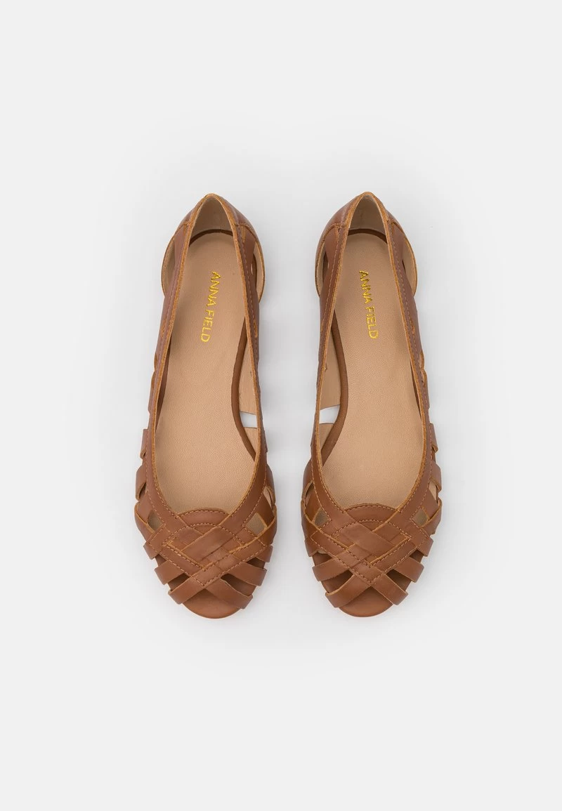 Anna Field LEATHER - Peeptoe Ballerina - Cognac 8 Anna Field LEATHER - Peeptoe Ballerina - Cognac – Bild 6