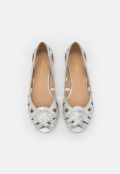 Anna Field LEATHER - Peeptoe Ballerina - Silver -Anna Field 41d293fcbba948eb9fa8525a5ce0060d
