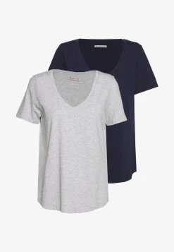 Anna Field T-Shirt Basic - Mottled Light Grey/blue -Anna Field 4a5c6845e23a4c3ca6fadd59d3ca1f89 1