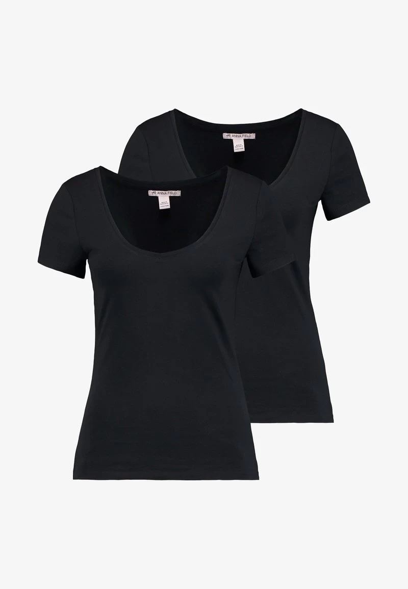 Anna Field 2 PACK - T-Shirt Basic - Black 6 Anna Field 2 PACK - T-Shirt Basic - Black – Bild 4