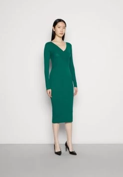 Anna Field V AUSSCHNITT BODYCON MIDI STRICKKLEID - Etuikleid - Green