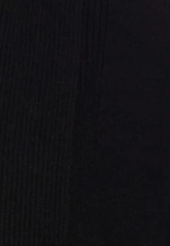 Anna Field RIBBED FOLD COLLAR - Strickjacke - Black -Anna Field 812a2b5b94464dad80bae2fb01fb6482