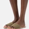 Anna Field 2 PACK - Pantolette Flach - Khaki/gold -Anna Field 8f936aaea2914a529aa6bfb08bedb9d2