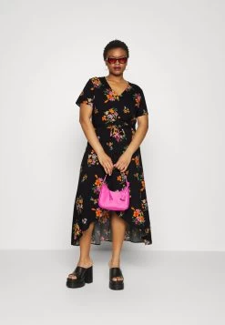 WRAP DRESS HIGH LOW HEM - Freizeitkleid - Black -Anna Field 92b36a735a344287a1e167d9573118b2