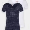 Anna Field 2ER PACK - T-Shirt Print - Navy/white -Anna Field 9cbe316acd414fef89a8cfd7203de34f