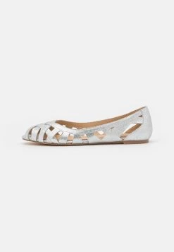 Anna Field LEATHER - Peeptoe Ballerina - Silver -Anna Field a2763b60735e4bf681f4427afbf2e718