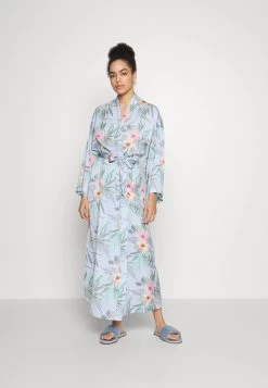 Anna Field FLORAL ROBE - Bademantel - Blue