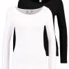 2PACK - Langarmshirt - Black/white -Anna Field b14000e1e71b455d87d89405c5f95cde