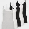 Anna Field 5 PACK - Top - Black/white/mottled Light Grey