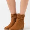 Anna Field WINTER BOOT - Keilstiefelette - Cognac -Anna Field fddac925efcf4f7e8cd42984a29b6b6e